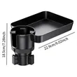 Car Cup Holder Tray with Rotating Food Table | https://www.bestnamebadges.com