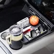 Car Cup Holder Tray with Rotating Food Table | https://www.bestnamebadges.com
