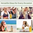 Reusable Mason  Jar Glass Mug Set With Lid Straw And Brush | https://www.bestnamebadges.com