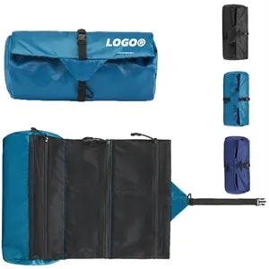 Waterproof Foldable Travel Toiletry Bag With Hook Organizer