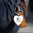 Heart Shape Stainless Steel Keychain With Photo | https://www.bestnamebadges.com