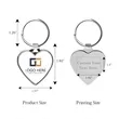 Heart Shape Stainless Steel Keychain With Photo | https://www.bestnamebadges.com