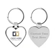 Heart Shape Stainless Steel Keychain With Photo | https://www.bestnamebadges.com