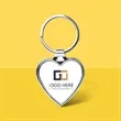 Heart Shape Stainless Steel Keychain With Photo | https://www.bestnamebadges.com