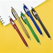 Plastic Ballpoint Click Pen with Metallic Accent | https://www.bestnamebadges.com