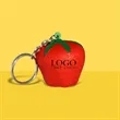 Strawberry Shaped Squeeze Stress Reliever Keychain | https://www.bestnamebadges.com