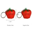 Strawberry Shaped Squeeze Stress Reliever Keychain | https://www.bestnamebadges.com