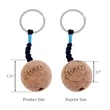 Floating Wood Cork Ball Keychain | https://www.bestnamebadges.com