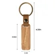 Customized Name Engraved Wooden Keychain Key Ring | https://www.bestnamebadges.com