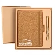 Eco-Friendly  Cork Hardcover Writing Notebook With Pen | https://www.bestnamebadges.com