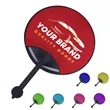 Plastic Round Summer Advertising Promotion Handheld Fan | https://www.bestnamebadges.com