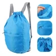 Solid Color Drawstring Backpack Leisure Travel Gym Bag | https://www.bestnamebadges.com