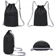 Solid Color Drawstring Backpack Leisure Travel Gym Bag | https://www.bestnamebadges.com