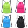 Solid Color Drawstring Backpack Leisure Travel Gym Bag | https://www.bestnamebadges.com