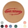 Round PU Leather Waterproof Non-Slip Heat Insulation Coaster | https://www.bestnamebadges.com