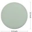 Round PU Leather Waterproof Non-Slip Heat Insulation Coaster | https://www.bestnamebadges.com