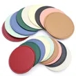 Round PU Leather Waterproof Non-Slip Heat Insulation Coaster | https://www.bestnamebadges.com