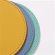 Round PU Leather Waterproof Non-Slip Heat Insulation Coaster | https://www.bestnamebadges.com