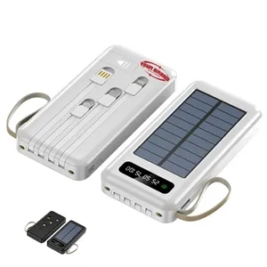 Solar Power Bank With Integrated USB And LED Light