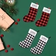 Plaid Christmas Stocking Ornament (Large) | https://www.bestnamebadges.com