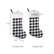 Plaid Christmas Stocking Ornament (Large) | https://www.bestnamebadges.com