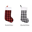 Plaid Christmas Stocking Ornament (Large) | https://www.bestnamebadges.com