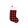 Plaid Christmas Stocking Ornament (Large) | https://www.bestnamebadges.com