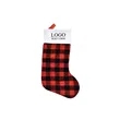 Plaid Christmas Stocking Ornament (Large) | https://www.bestnamebadges.com