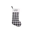 Plaid Christmas Stocking Ornament (Large) | https://www.bestnamebadges.com