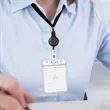 Custom Retractable Badge Lanyard with ID Card Holder | https://www.bestnamebadges.com
