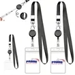 Custom Retractable Badge Lanyard with ID Card Holder | https://www.bestnamebadges.com