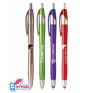 Union Printed, Spring Colored "Elegant" Stylus Clicker Pen