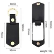 Customizable PU Leather Couple Metal Photo Frame Keychain | https://www.bestnamebadges.com