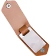 Customizable PU Leather Couple Metal Photo Frame Keychain | https://www.bestnamebadges.com