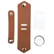 Customizable PU Leather Couple Metal Photo Frame Keychain | https://www.bestnamebadges.com