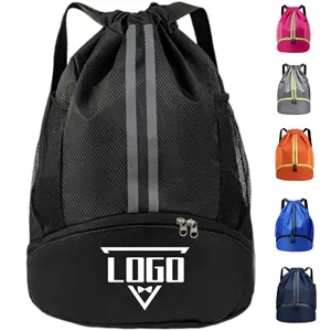 Large Capacity Waterproof Sports Drawstring Backpack Gym Bag