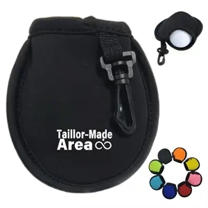 Portable Pocket Golf Ball Protective Black Cleaning Pouches