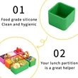 1 Square and 1 Rectangular Silicone Bento Box Dividers Kits | https://www.bestnamebadges.com