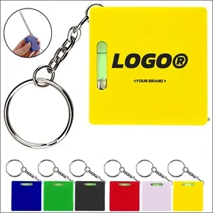 Portable Tape Measure Keychain with Built In Level In Stock