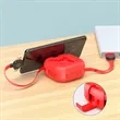 Charging Cable Phone Stand with Adjustable Viewing Angle | https://www.bestnamebadges.com