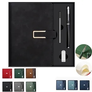 A5 Notebook Pen And USB Flash Drive Gift Box Set | https://www.bestnamebadges.com