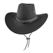 Suede Western Western Cowboy Wide Brim Sun Hat With Strap | https://www.bestnamebadges.com