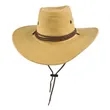 Suede Western Western Cowboy Wide Brim Sun Hat With Strap | https://www.bestnamebadges.com