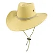 Suede Western Western Cowboy Wide Brim Sun Hat With Strap | https://www.bestnamebadges.com