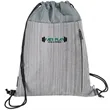 RejuVe MOTO Recycled Heather Drawstring Bag | https://www.bestnamebadges.com