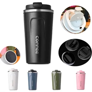 13oz Stainless Steel Insulated Coffee Mug | https://www.bestnamebadges.com