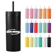 16 Oz. Simple Solid Color Plastic Straw  Car Cups | https://www.bestnamebadges.com