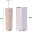 16 Oz. Simple Solid Color Plastic Straw  Car Cups | https://www.bestnamebadges.com