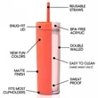 16 Oz. Simple Solid Color Plastic Straw  Car Cups | https://www.bestnamebadges.com