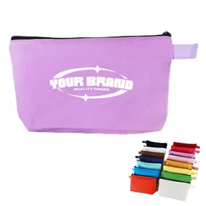 Custom Printed Zipper Canvas Pencil Case Cosmetic Bag